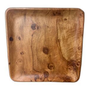 Kamani Wood Dish Square Wooden Appetizer Tray - Laurel / Tamanu - Philippines